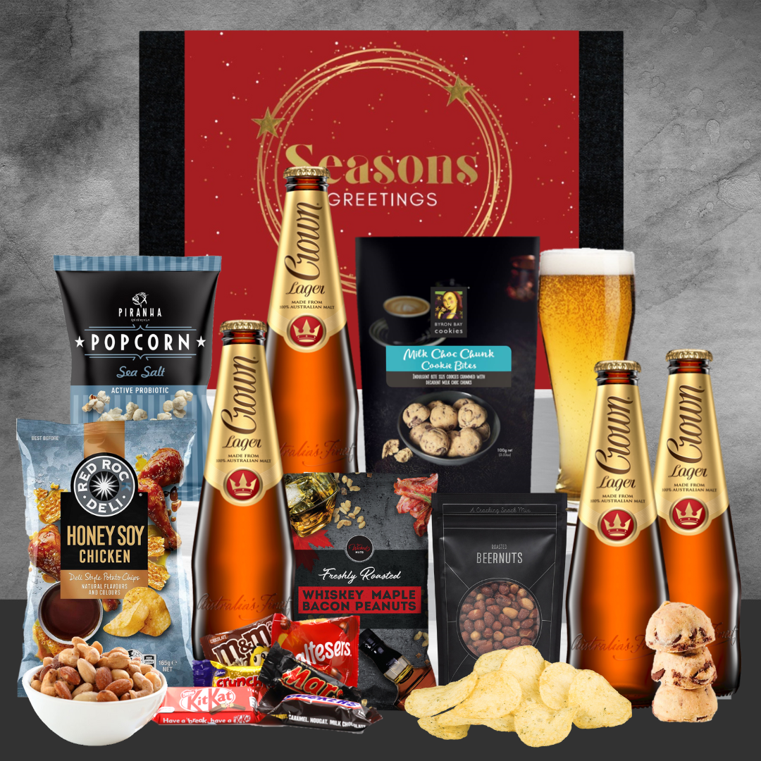 Christmas Beer Hamper For Him With Crown beer - Tastebuds