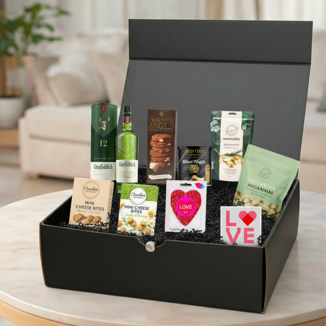 Glenfiddich Whisky & Snacks Valentines Hamper