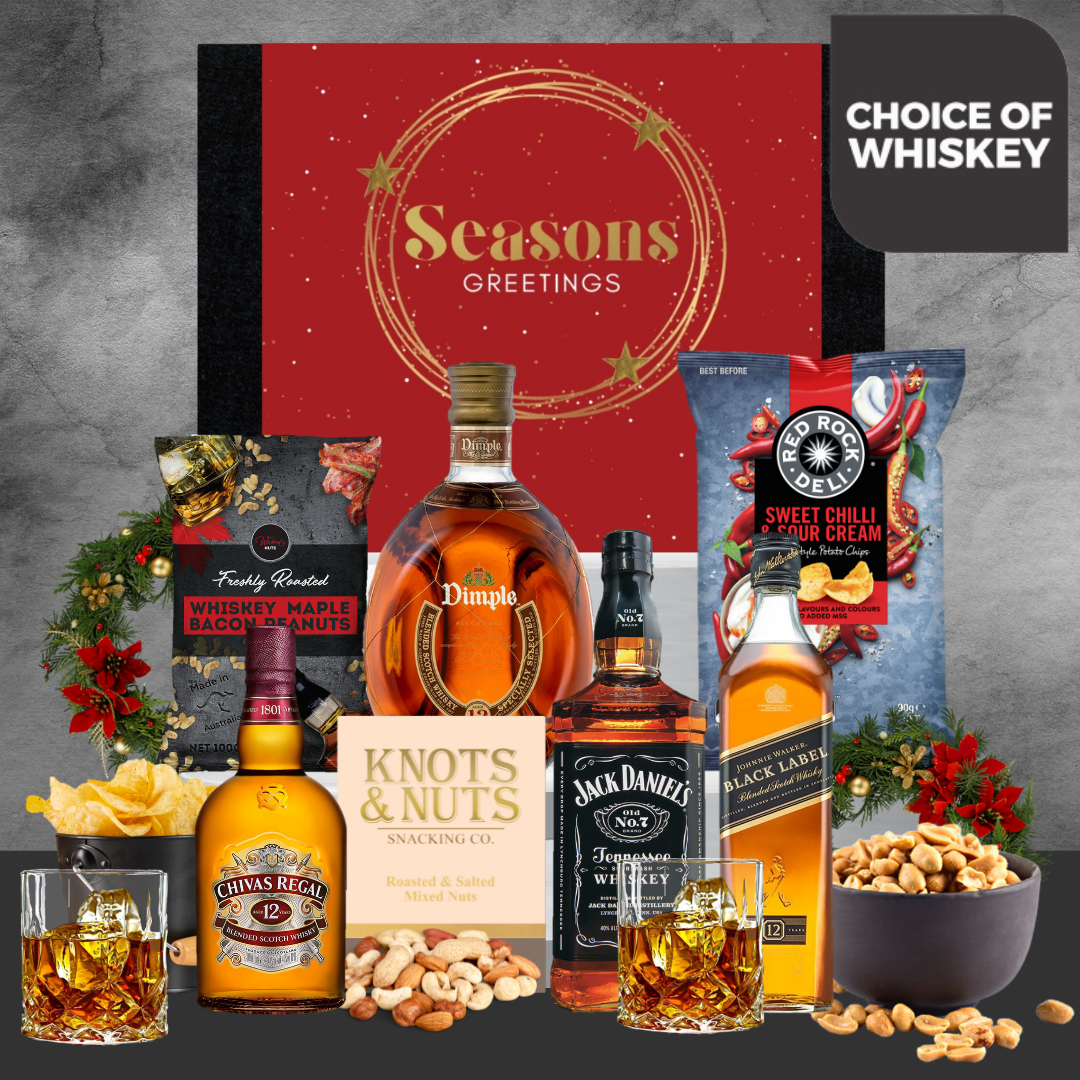 Whiskey & Snack Christmas Hamper - Tastebuds