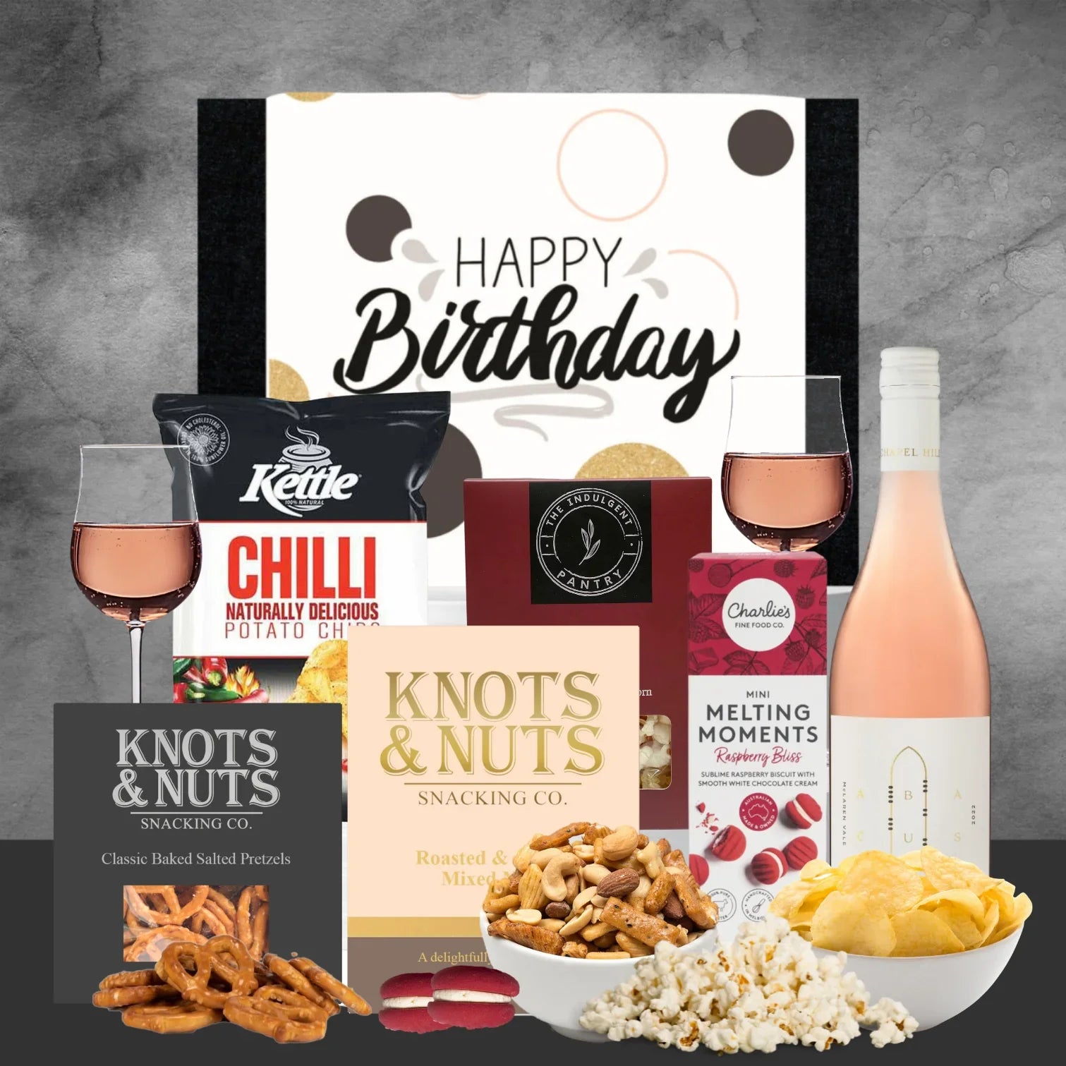 Rose & Snack Birthday Hamper for Her - Tastebuds
