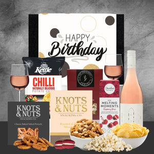 Rose & Snack Birthday Hamper for Her - Tastebuds