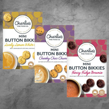 Charlie's Fine Food Co. Mini Button Bikkies 100g - Tastebuds