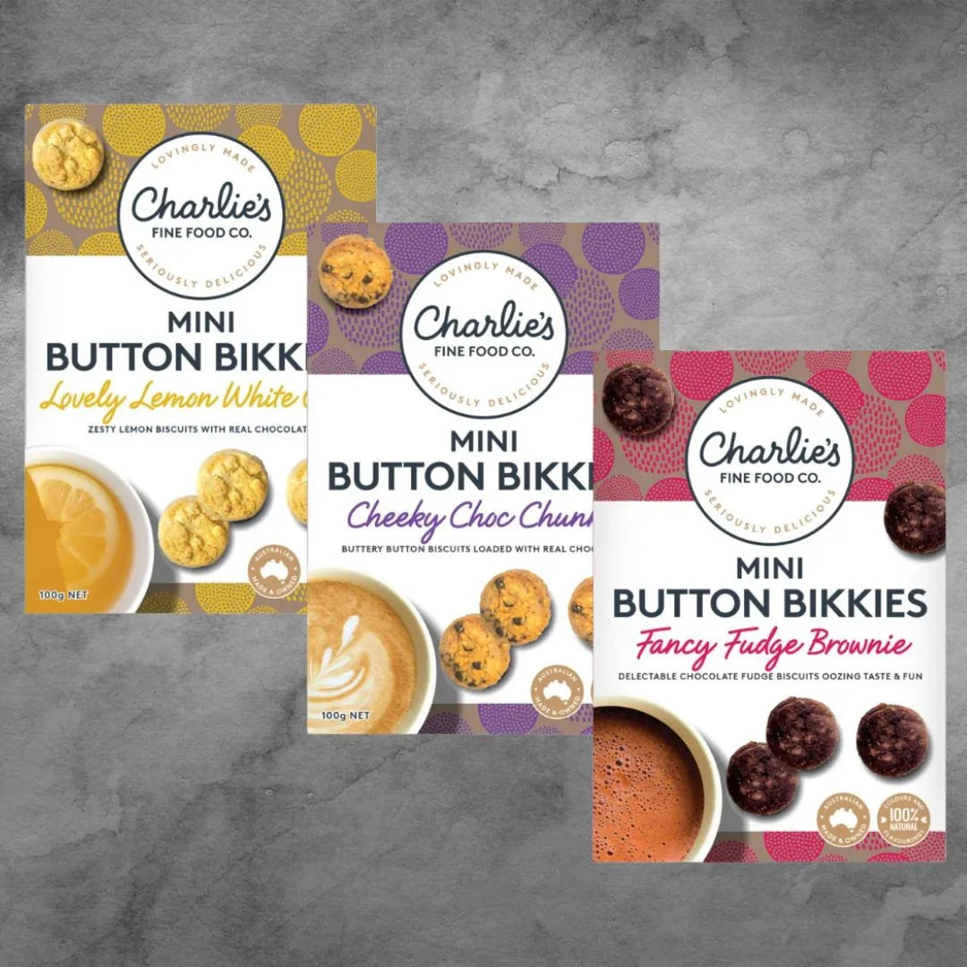Charlie's Fine Food Co. Mini Button Bikkies 100g - Tastebuds