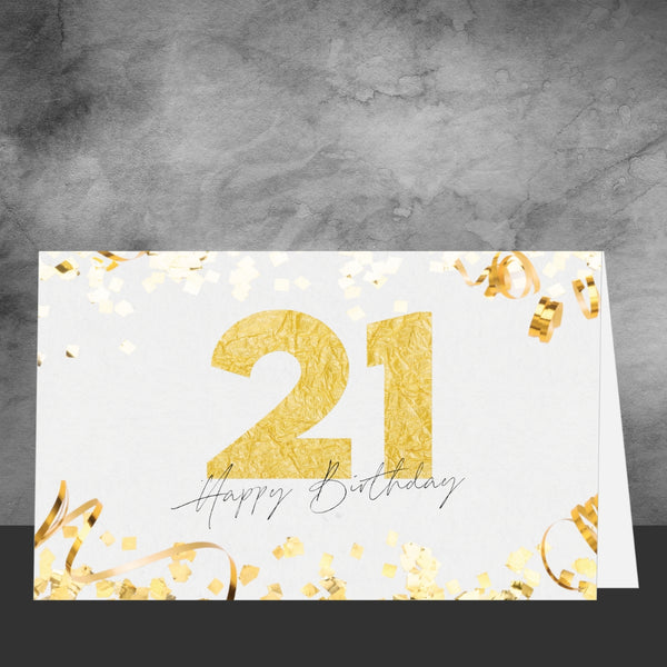 21st Birthday Greeting Card