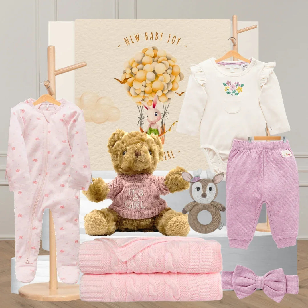 Snuggles Baby Girl Hamper - Tastebuds