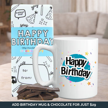 Birthday Mug & Chocolate Extras Bundle