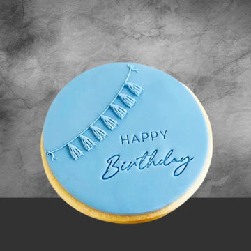 Blue Happy Birthday Cookie - Tastebuds