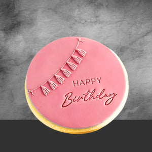 Pink Happy Birthday Cookie - Tastebuds