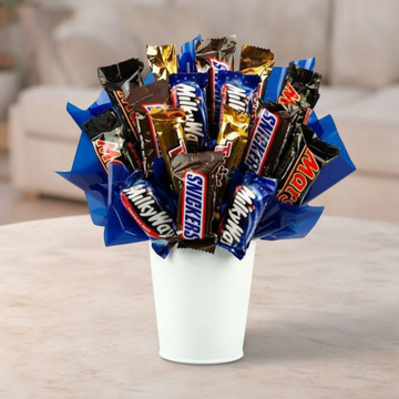 The Blue and Gold Chocolate Bouquet