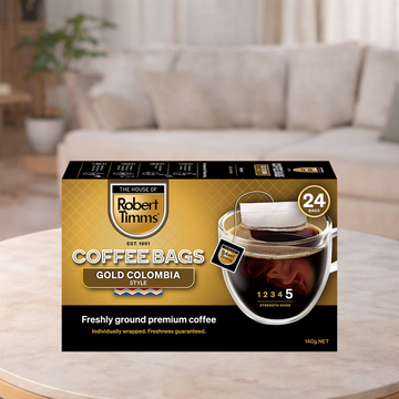 The House of Robert Timms Gold Colombia Coffee Bags 8s