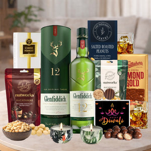 The Diwali Glenfiddich & Snack Hamper