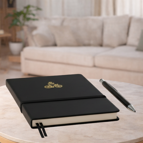 The Gentleman’s Emporium Notebook & Pen Set- “On Your Bike” Cover Design