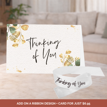 Thinking of You Bouquet Ribbon + Card Bundle