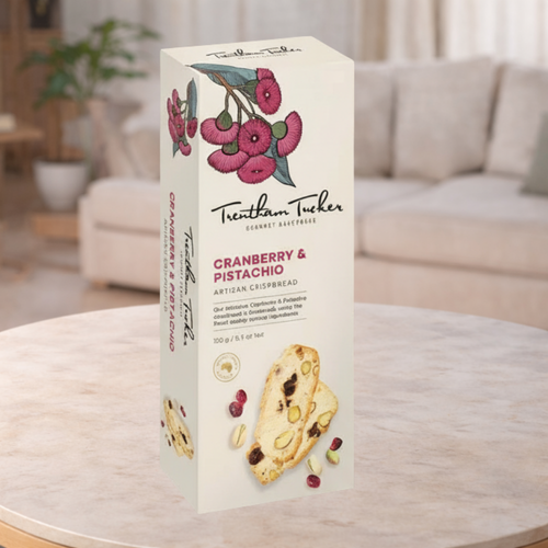 Trentham Tucker Cranberry & Pistachio Crispbread Box 150