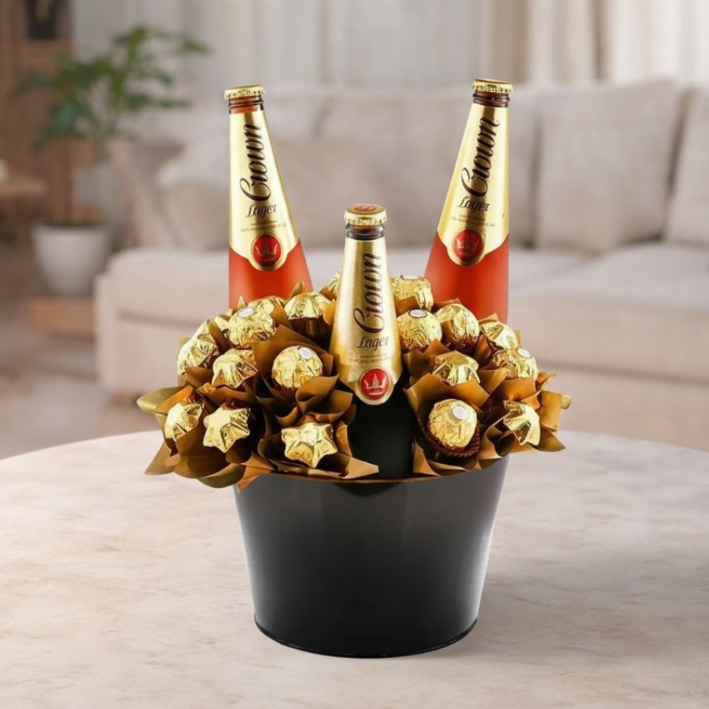 Triple Cheers Beer & Chocolate Bouquet