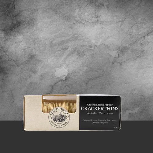 Valley Produce Co Cracked Black Pepper Crackerthins 100g