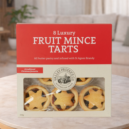Valley Produce Co Luxury Festive Fruit Mince Tarts 8 Pack 320g