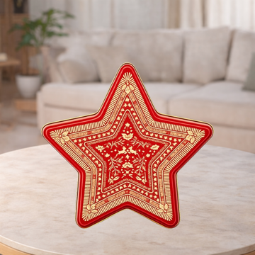 Valley Produce Co Luxury Festive Star Shortbread Tin 180g