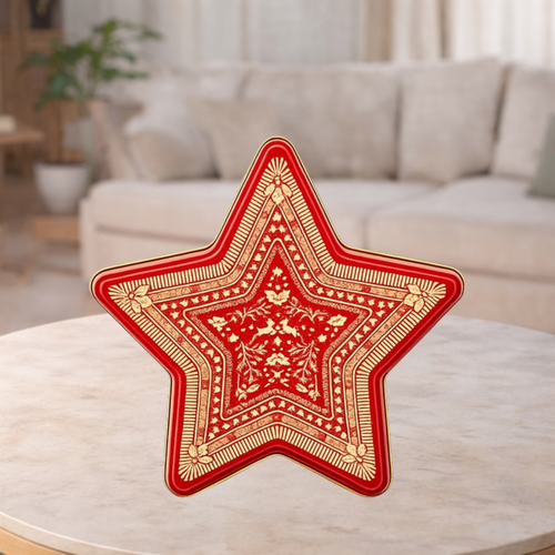 Valley Produce Co Luxury Festive Star Shortbread Tin 180g