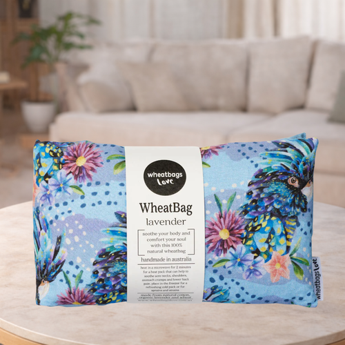 WHEAT BAGS LOVE Wheatbag Blue Cockatoo Lavender Scented