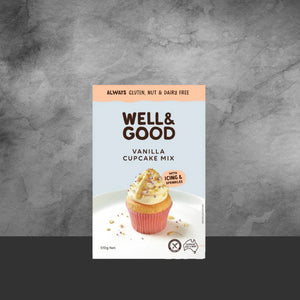 Well & Good Vanilla Cupcake Mix 400g - Tastebuds