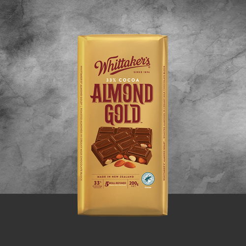 Whittaker's Block Choc Almond Gold