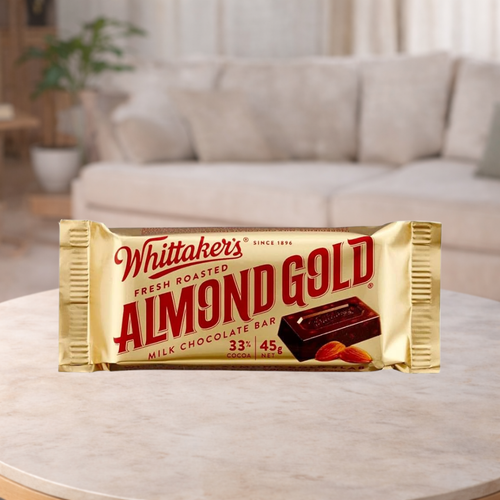 Whittakers Roasted Almond Gold Slab 50g