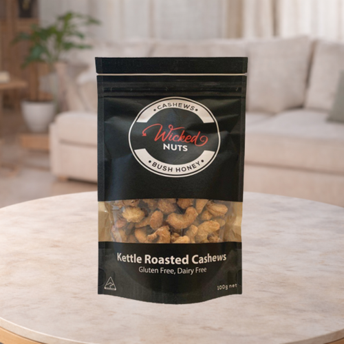 Wicked Nuts Bush Honey Cashews Craft Nuts 100g