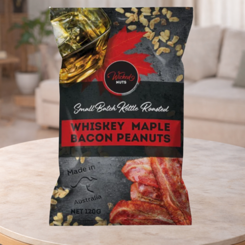 Wicked Nuts Maple Bacon Infused Peanuts 120g