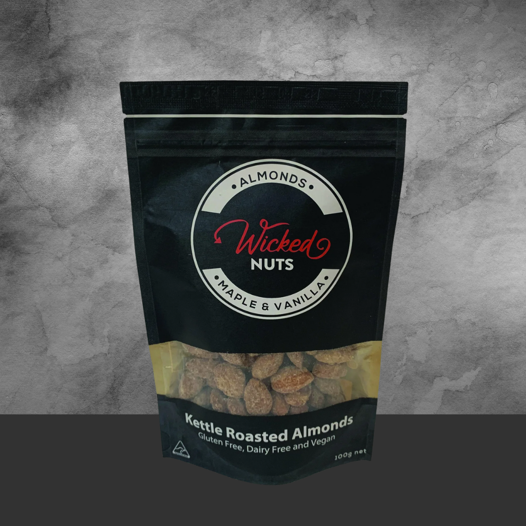 Wicked Nuts Maple Vanilla Almonds Craft Nuts 100g - Tastebuds