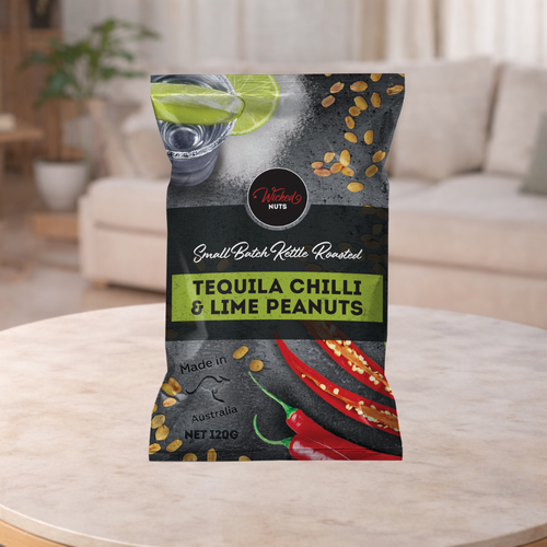 Wicked Nuts Tequila Chilli Lime Infused Peanuts 120g
