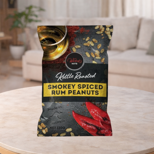 Wicked Nuts Smoky Spiced Rum Infused Peanuts 120g