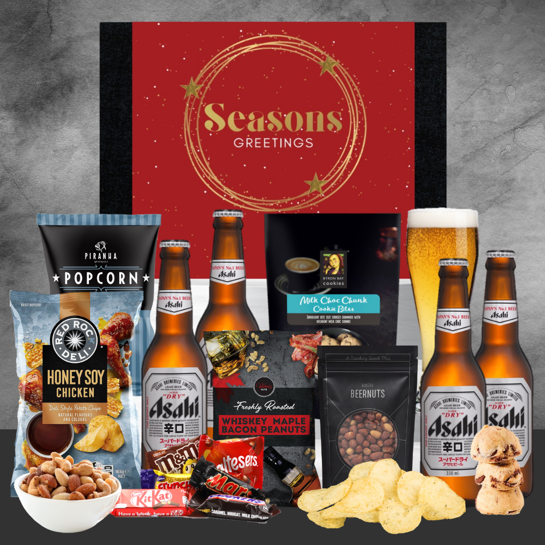 Christmas Beer Hamper For Him with Asahi beer