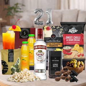 Happy 21st Smirnoff Munchies birthday hamper