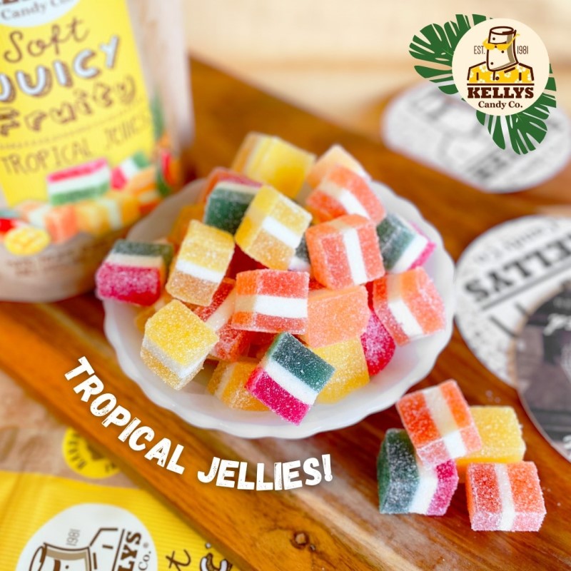 Kelly's Candy Co Juicy Fruity Tropical Jellies 90g