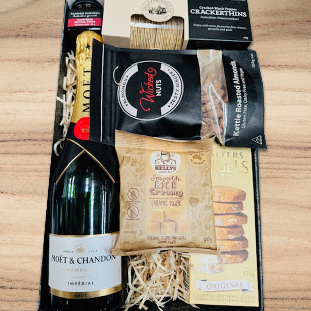 luxury moet birthday hamper box