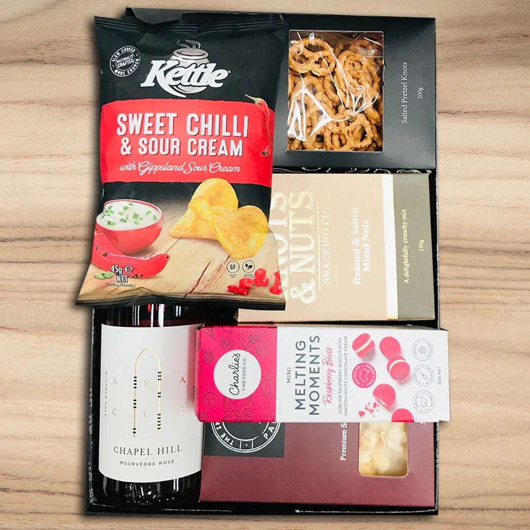 Rose & Snack Birthday Hamper for Her - Tastebuds