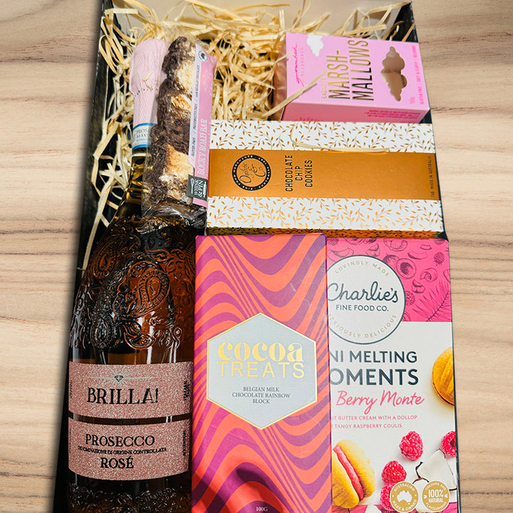 Sparkling Rose Birthday Hamper Box For Her