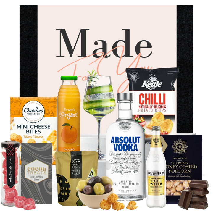 Spirits Birthday Hamper For Her with Absolut Vodka