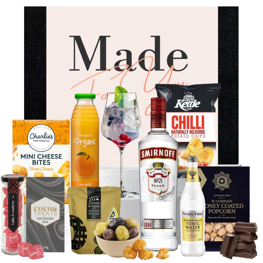 Spirits Birthday Hamper For Her with Smirnoff Vodka