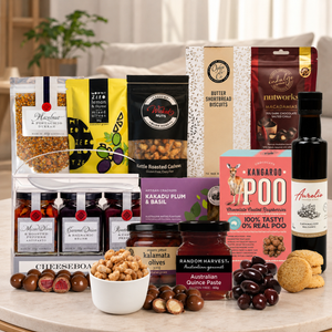 Ultimate Gourmet Gift Hamper with Australian gourmet treats and cheeseboard set