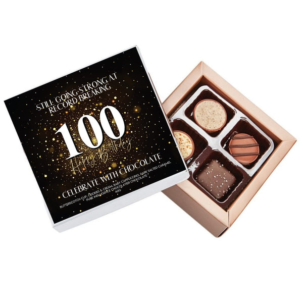 100th Birthday Pure Indulgence Choc Box 40g - Tastebuds