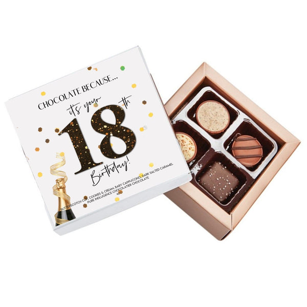 18th Birthday Pure Indulgence Choc Box 40g - Tastebuds