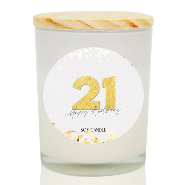 21st Birthday Soy Candle