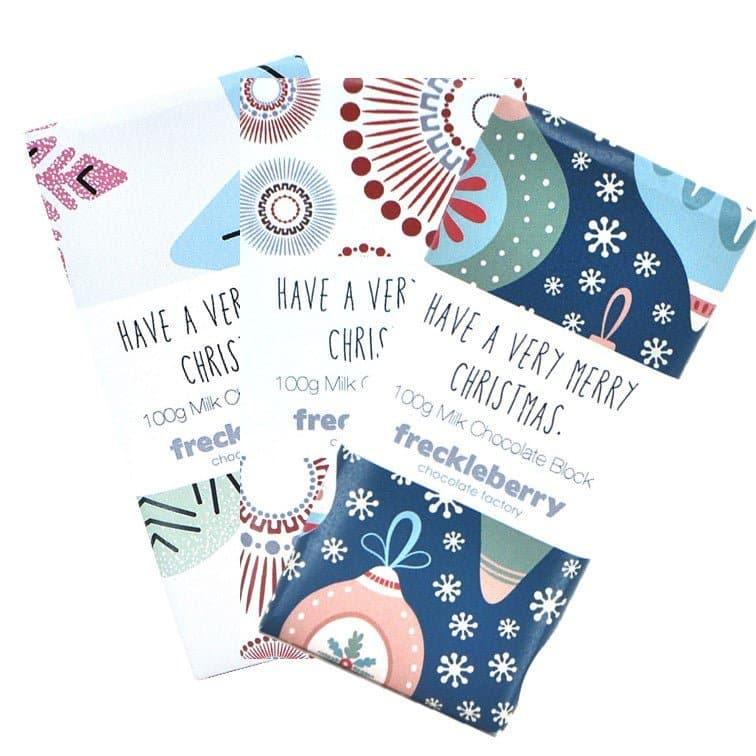 Freckleberry Christmas Chocolate Block 100g - Tastebuds