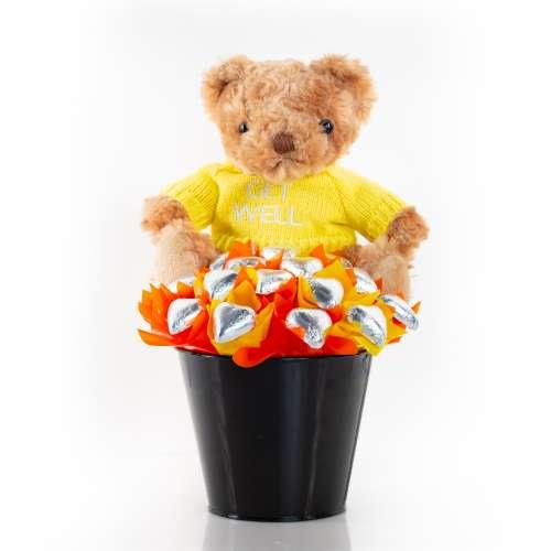 Get Well Teddy Bouquet - Tastebuds