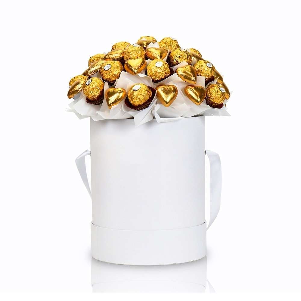 Golden Celebration Chocolate Bouquet Bucket