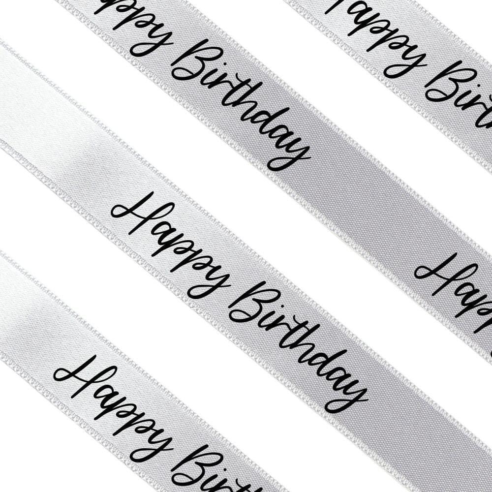 Happy Birthday Silver Ribbon - Tastebuds