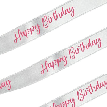 Happy Birthday White Ribbon - Tastebuds