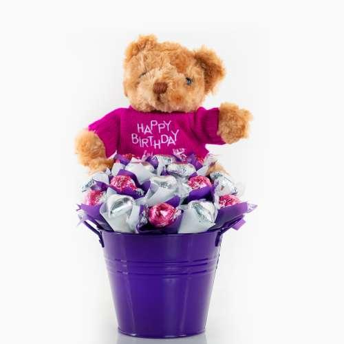 Her Birthday Teddy Bouquet - Tastebuds